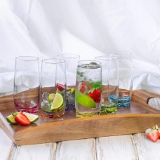 Neo 6x Multicolour 390ml Highball Glasses